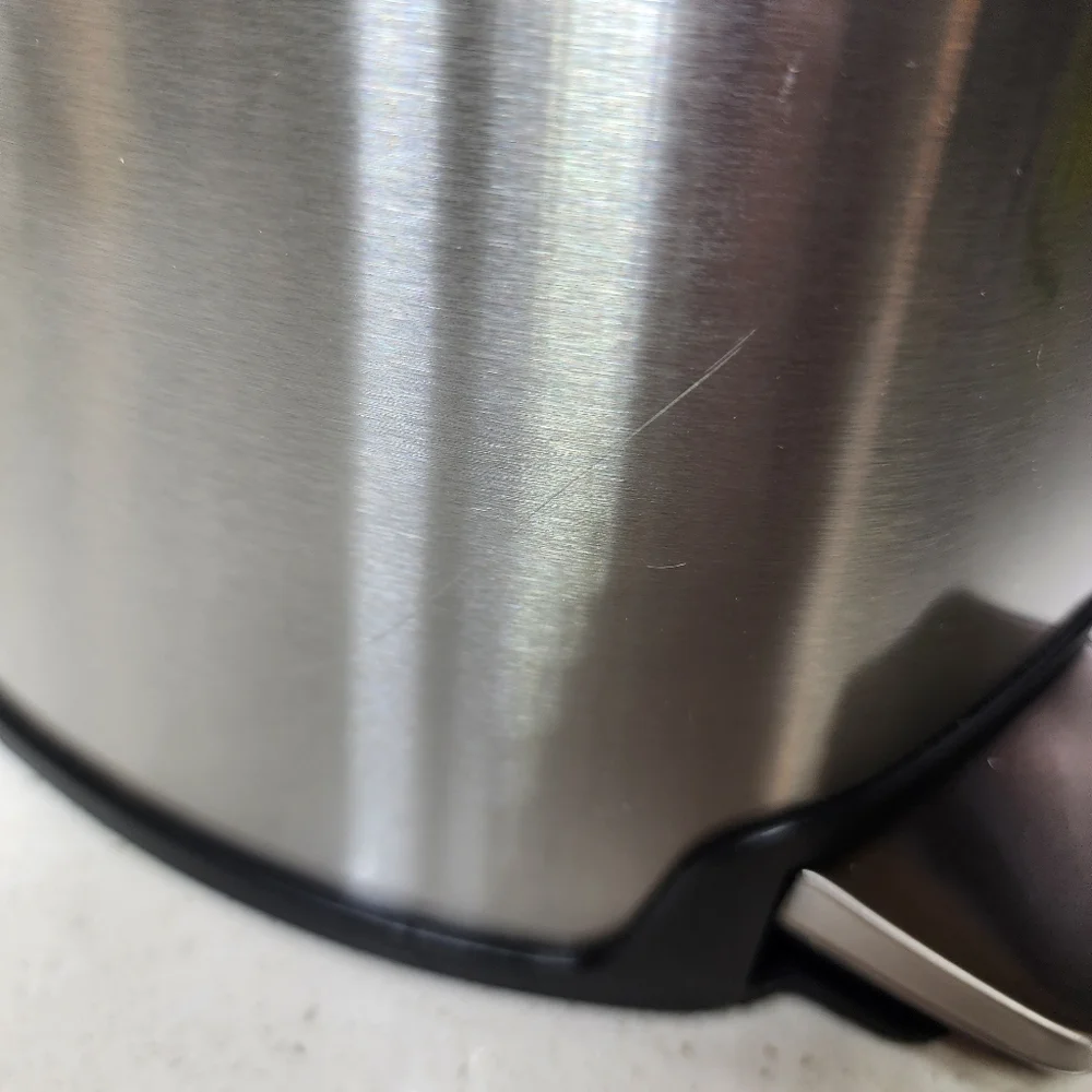 Stainless Steel Trash Can with Pedal. Receptable With Lid. New No Tags - Picture 11 of 13